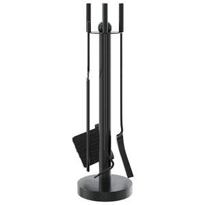 5-teiliges Kaminbesteck-Set 18x56 cm Stahl