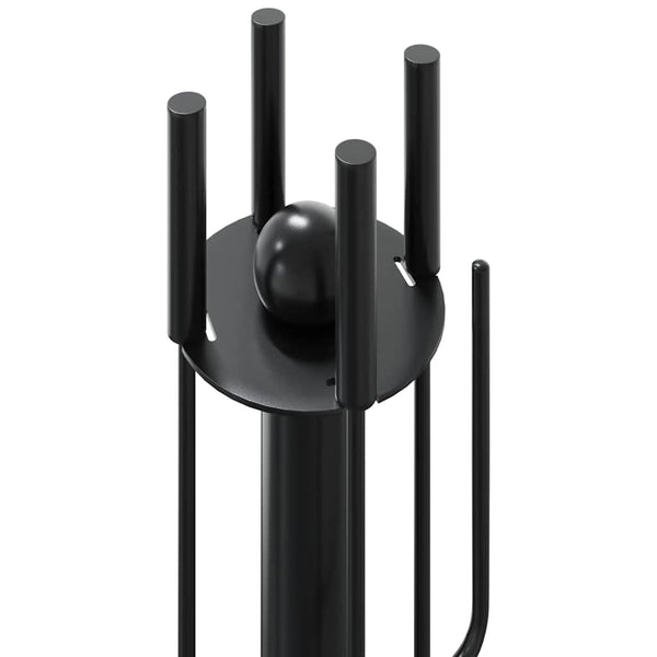 5-teiliges Kaminbesteck-Set 18x56 cm Stahl
