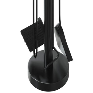 5-teiliges Kaminbesteck-Set 18x56 cm Stahl