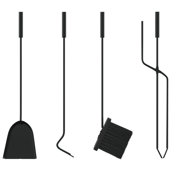 5-teiliges Kaminbesteck-Set 23 x 15 x 66 cm Stahl