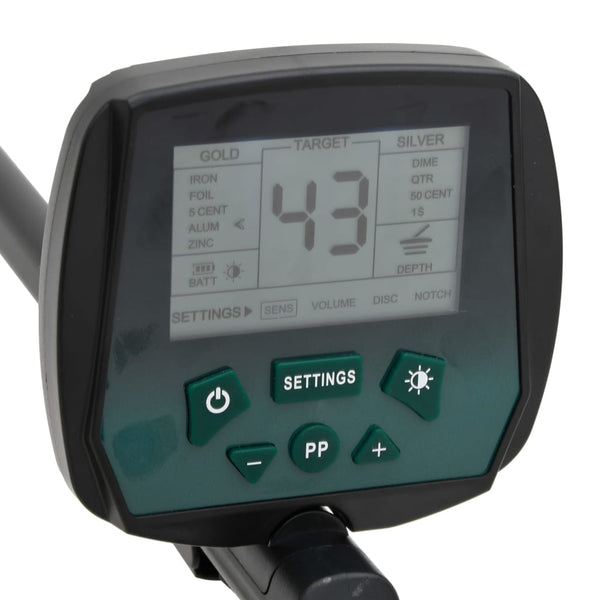 Metalldetektor mit LCD-Display, 24 cm Suchtiefe
