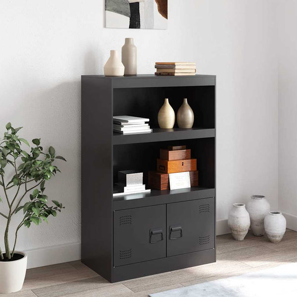 Schwarzes Stahl Sideboard, 67x39x107 cm