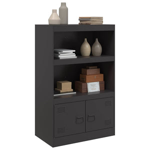 Schwarzes Stahl Sideboard, 67x39x107 cm