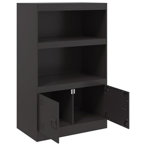 Schwarzes Stahl Sideboard, 67x39x107 cm