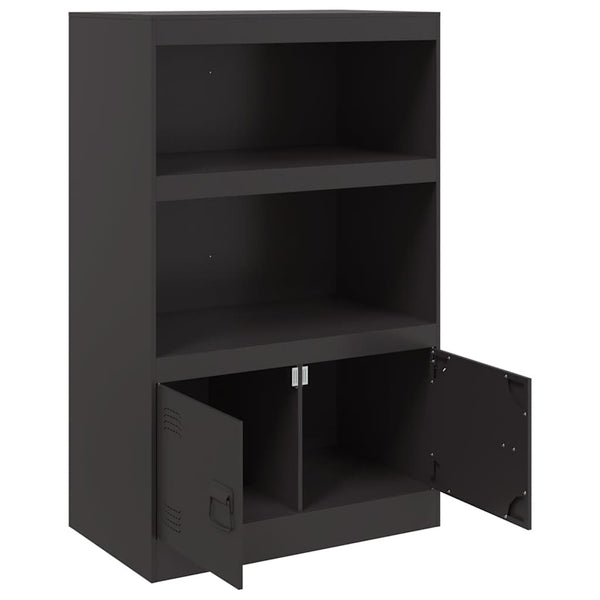 Schwarzes Stahl Sideboard, 67x39x107 cm