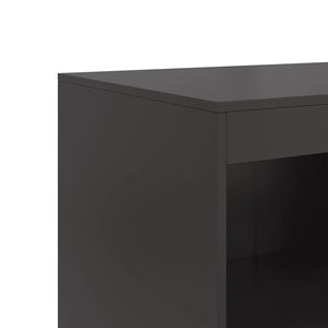 Schwarzes Stahl Sideboard, 67x39x107 cm