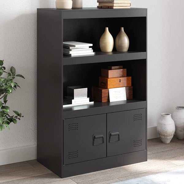 Schwarzes Stahl Sideboard, 67x39x107 cm