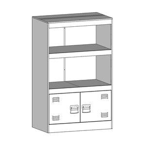 Sideboard Anthrazit 67x39x107 cm Stahl