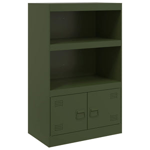 Olivgrünes Sideboard Stahl 67x39x107 cm