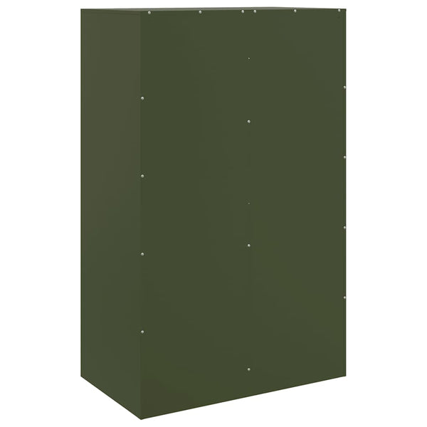 Olivgrünes Sideboard Stahl 67x39x107 cm