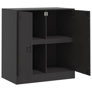 Schwarzes Stahl Sideboard 67 cm