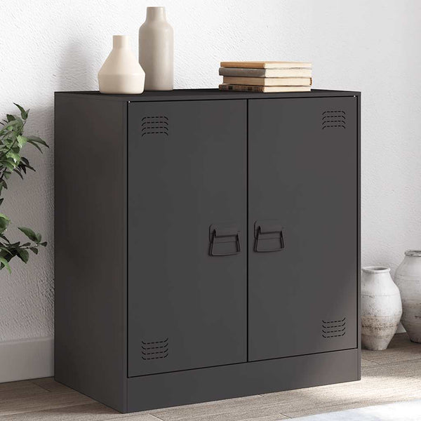 Schwarzes Stahl Sideboard 67 cm