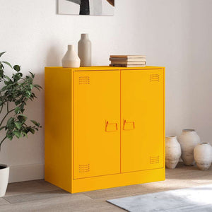 Senfgelbes Sideboard 67x39x73 cm Stahl