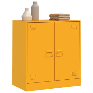 Senfgelbes Sideboard 67x39x73 cm Stahl