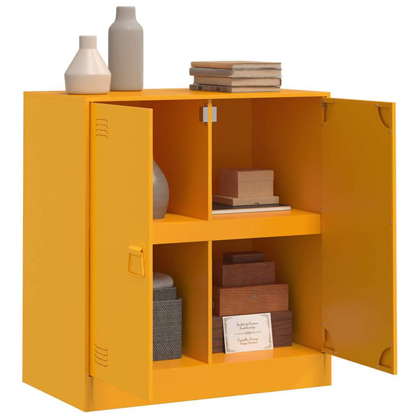 Senfgelbes Sideboard 67x39x73 cm Stahl