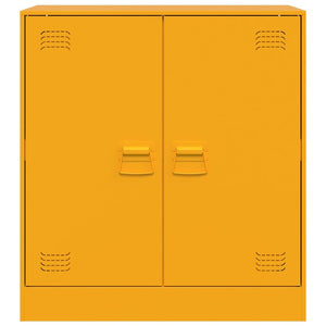 Senfgelbes Sideboard 67x39x73 cm Stahl