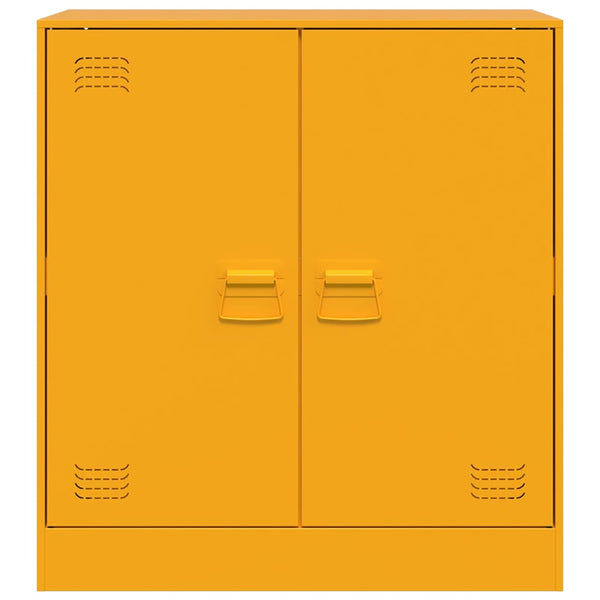 Senfgelbes Sideboard 67x39x73 cm Stahl