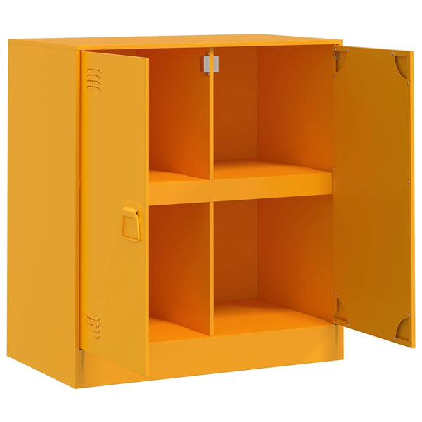Senfgelbes Sideboard 67x39x73 cm Stahl