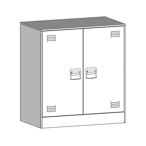 Senfgelbes Sideboard 67x39x73 cm Stahl