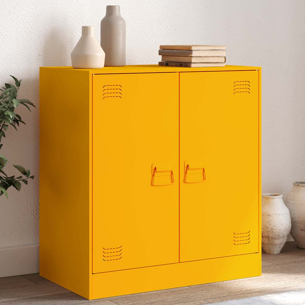 Senfgelbes Sideboard 67x39x73 cm Stahl