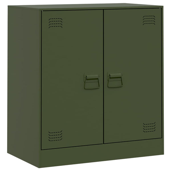 Olivgrünes Sideboard 67x73 cm aus Stahl