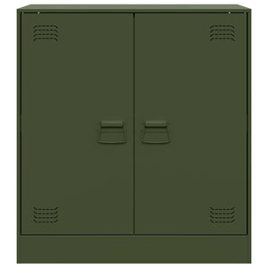 Olivgrünes Sideboard 67x73 cm aus Stahl