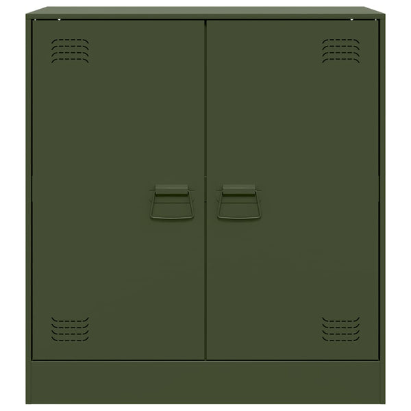 Olivgrünes Sideboard 67x73 cm aus Stahl
