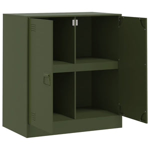 Olivgrünes Sideboard 67x73 cm aus Stahl