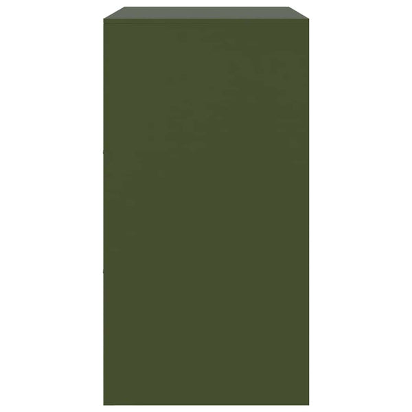Olivgrünes Sideboard 67x73 cm aus Stahl