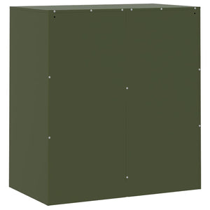 Olivgrünes Sideboard 67x73 cm aus Stahl