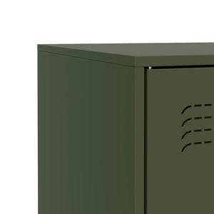 Olivgrünes Sideboard 67x73 cm aus Stahl