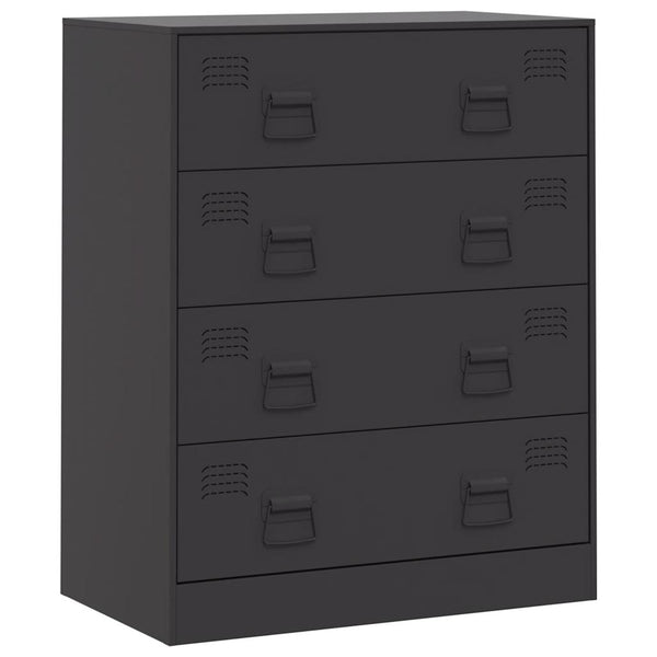 Schwarzes Stahl Sideboard 67x39x83 cm