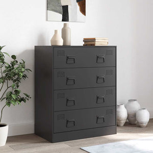 Schwarzes Stahl Sideboard 67x39x83 cm