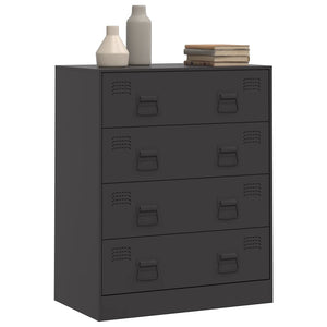 Schwarzes Stahl Sideboard 67x39x83 cm