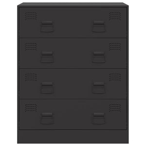 Schwarzes Stahl Sideboard 67x39x83 cm