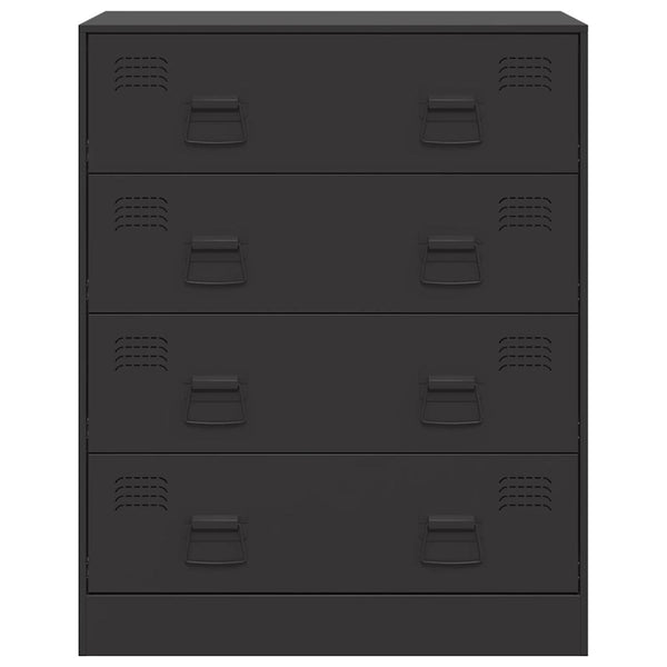 Schwarzes Stahl Sideboard 67x39x83 cm