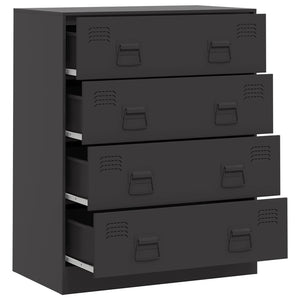 Schwarzes Stahl Sideboard 67x39x83 cm