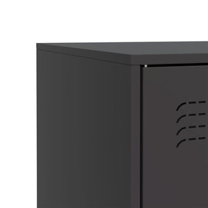 Schwarzes Stahl Sideboard 67x39x83 cm