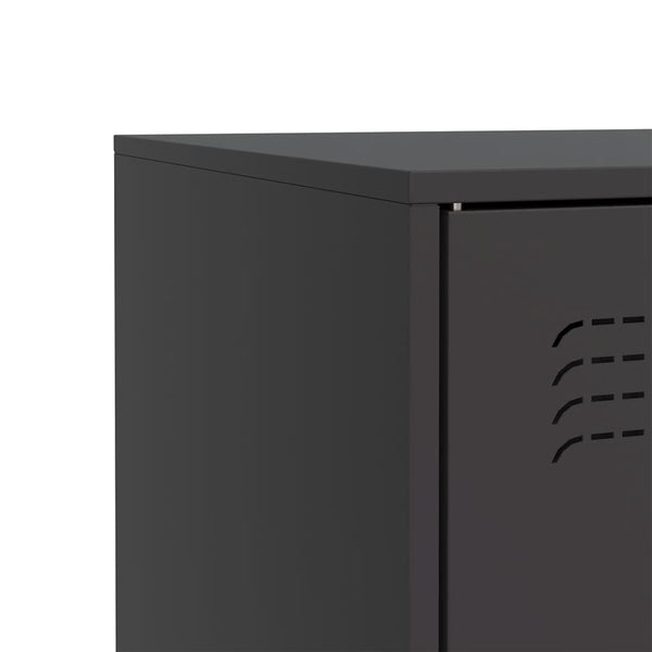 Schwarzes Stahl Sideboard 67x39x83 cm