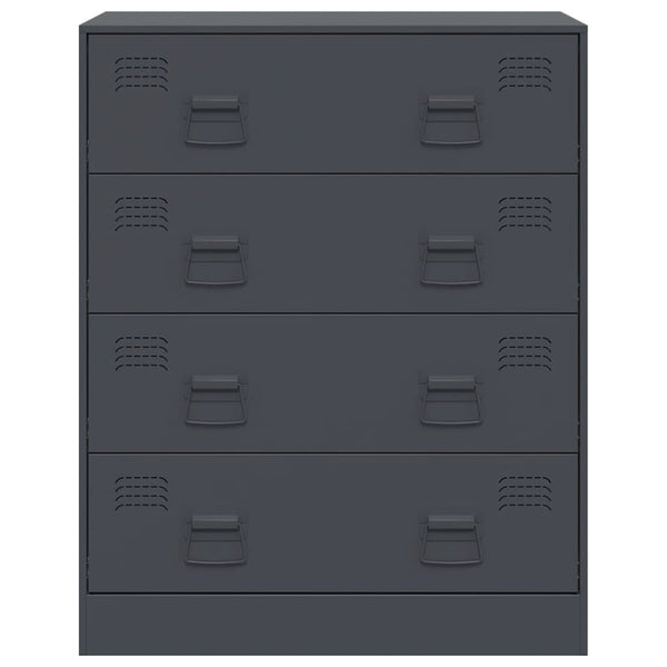 Sideboard Anthrazit 67x39x83 cm Stahl