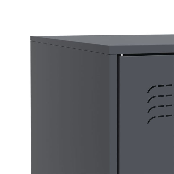 Sideboard Anthrazit 67x39x83 cm Stahl