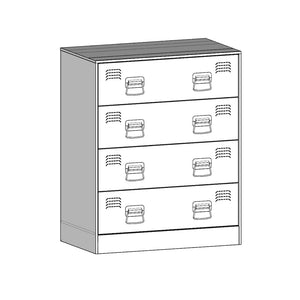 Senfgelbes Sideboard 67x39x83cm