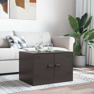Schwarzer Couchtisch Stahl 67x50x44 cm
