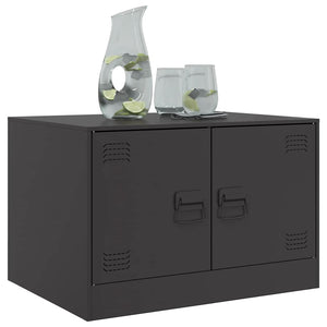 Schwarzer Couchtisch Stahl 67x50x44 cm