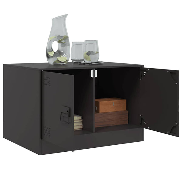 Schwarzer Couchtisch Stahl 67x50x44 cm