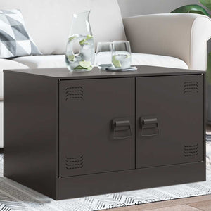 Schwarzer Couchtisch Stahl 67x50x44 cm