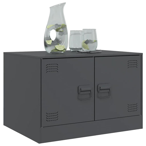 Anthrazit Couchtisch Stahl 67x50 cm