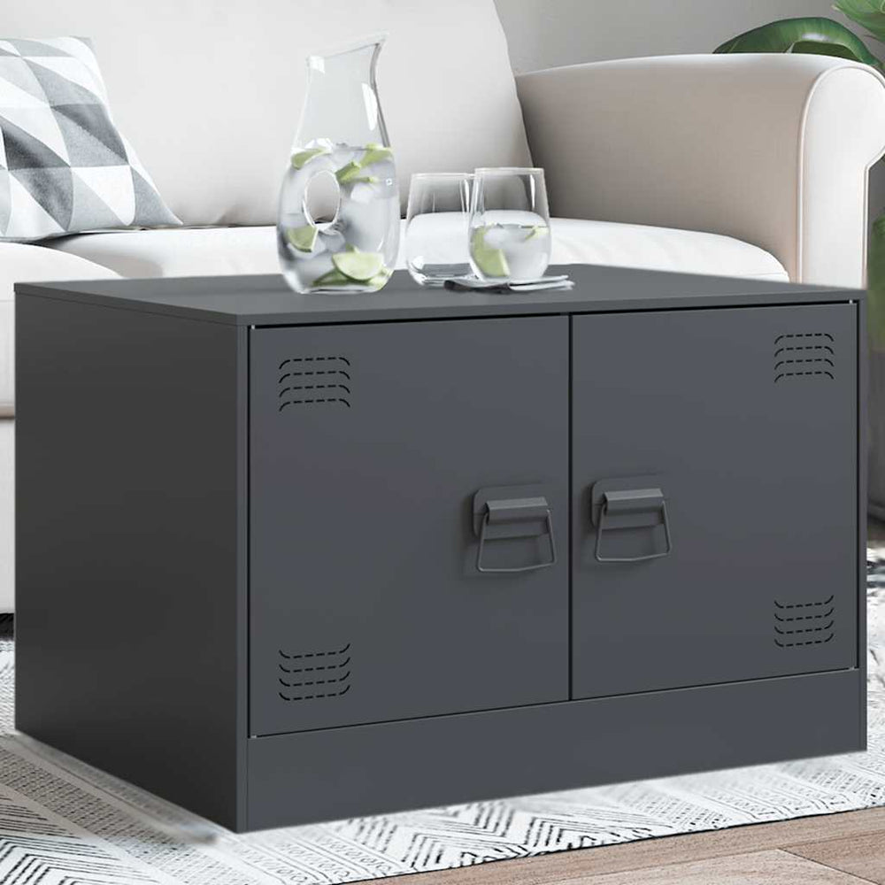 Anthrazit Couchtisch Stahl 67x50 cm