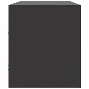 Schwarzer TV-Schrank aus Stahl, 99 cm