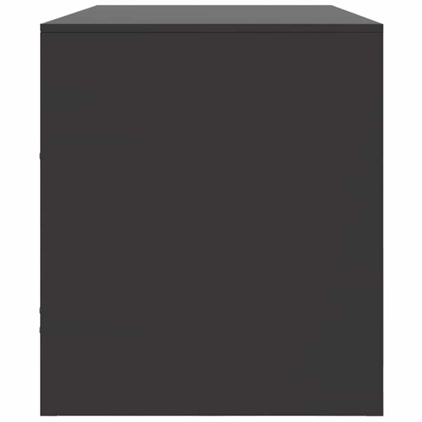 Schwarzer TV-Schrank aus Stahl, 99 cm